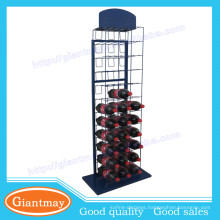 Point of Purchase floor bottled energy drink metal wire display stand for shops